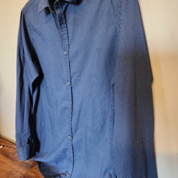 Men's Blue Patterned Jacket - Picture 1 of 10